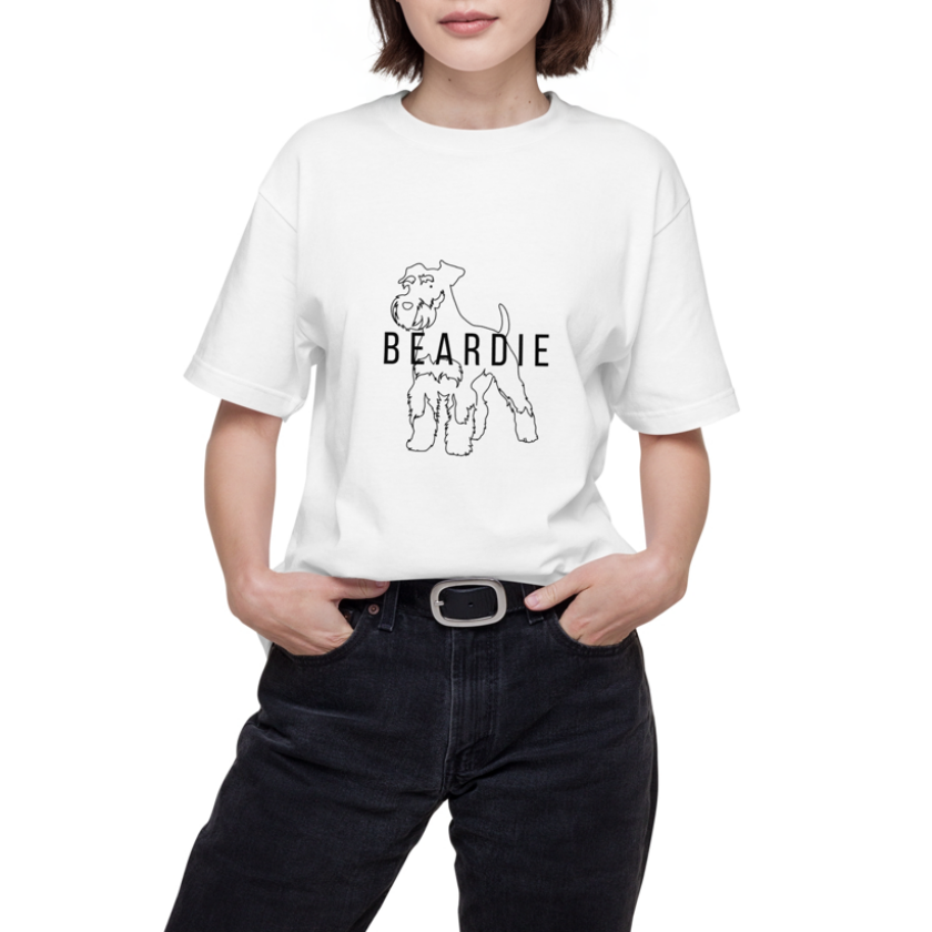 シュナウザーラインロゴデザインTee