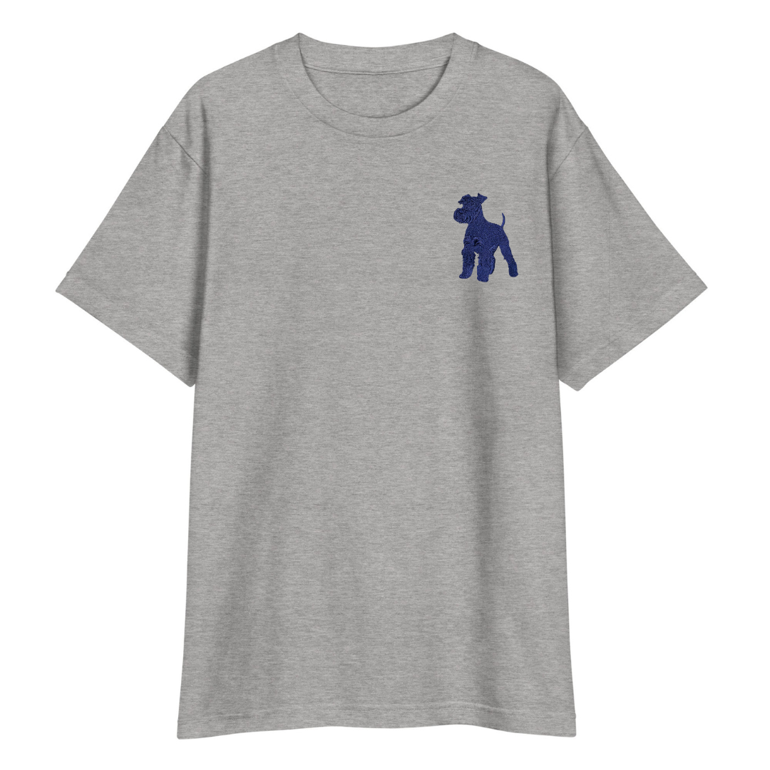 シュナウザーラージロゴ刺繍Tee(ネイビーロゴ)