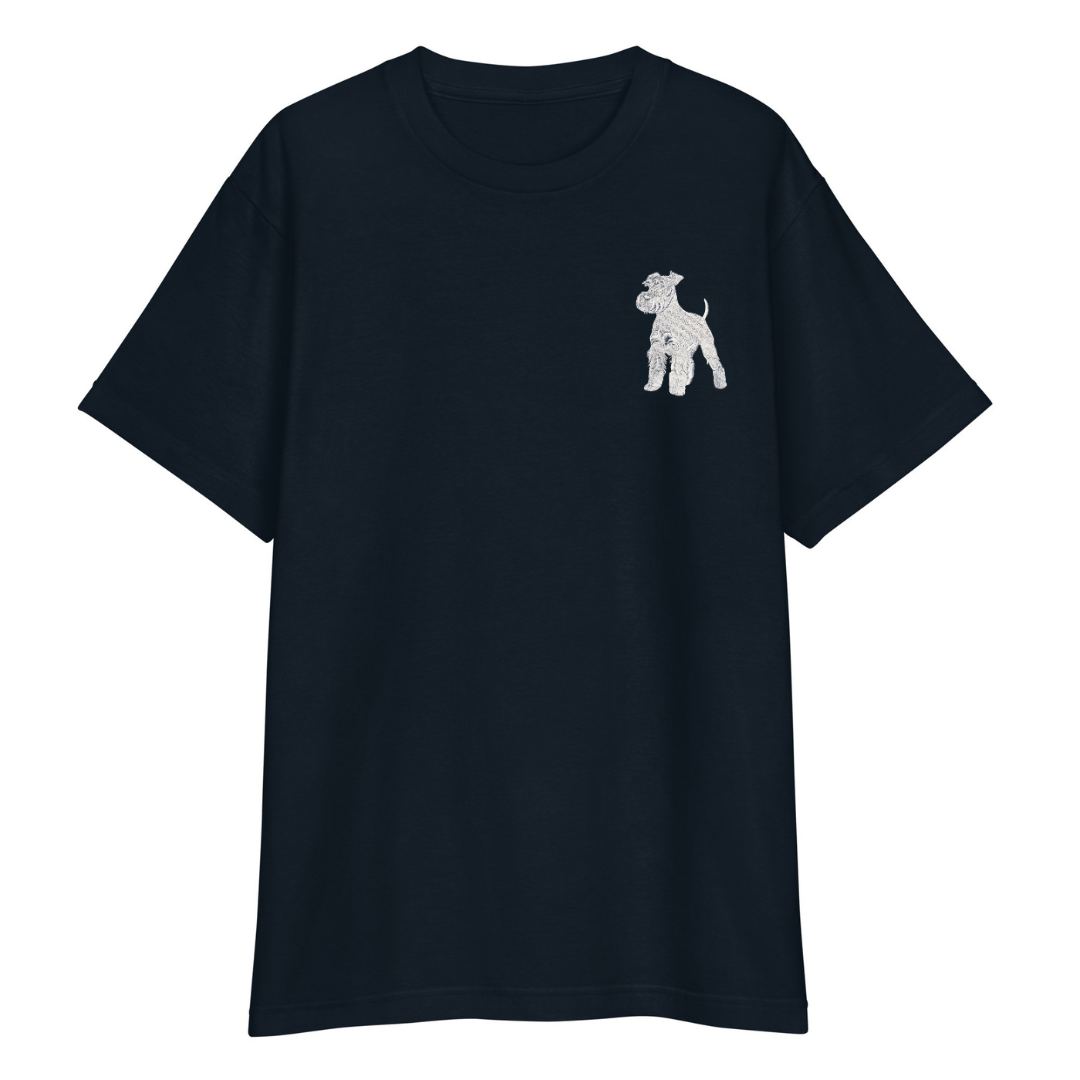 シュナウザーラージロゴ刺繍Tee(ホワイトロゴ)