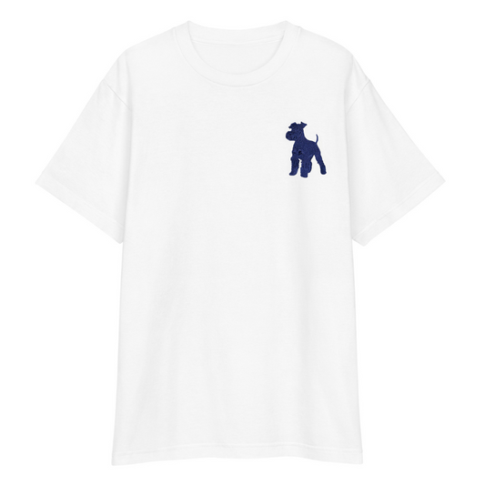 シュナウザーラージロゴ刺繍Tee(ネイビーロゴ)