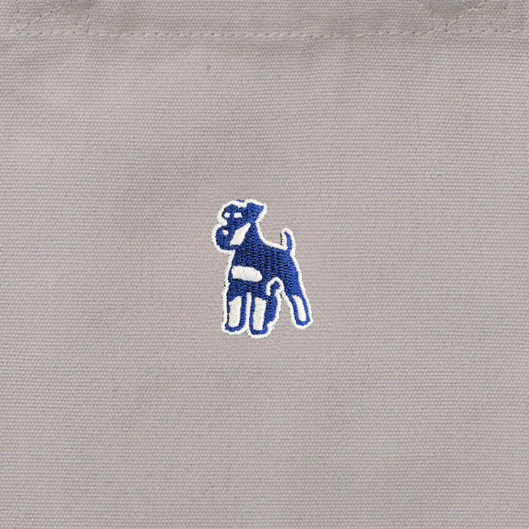 シュナウザーロゴ刺繍ミニトート(ネイビー×ホワイトロゴ)