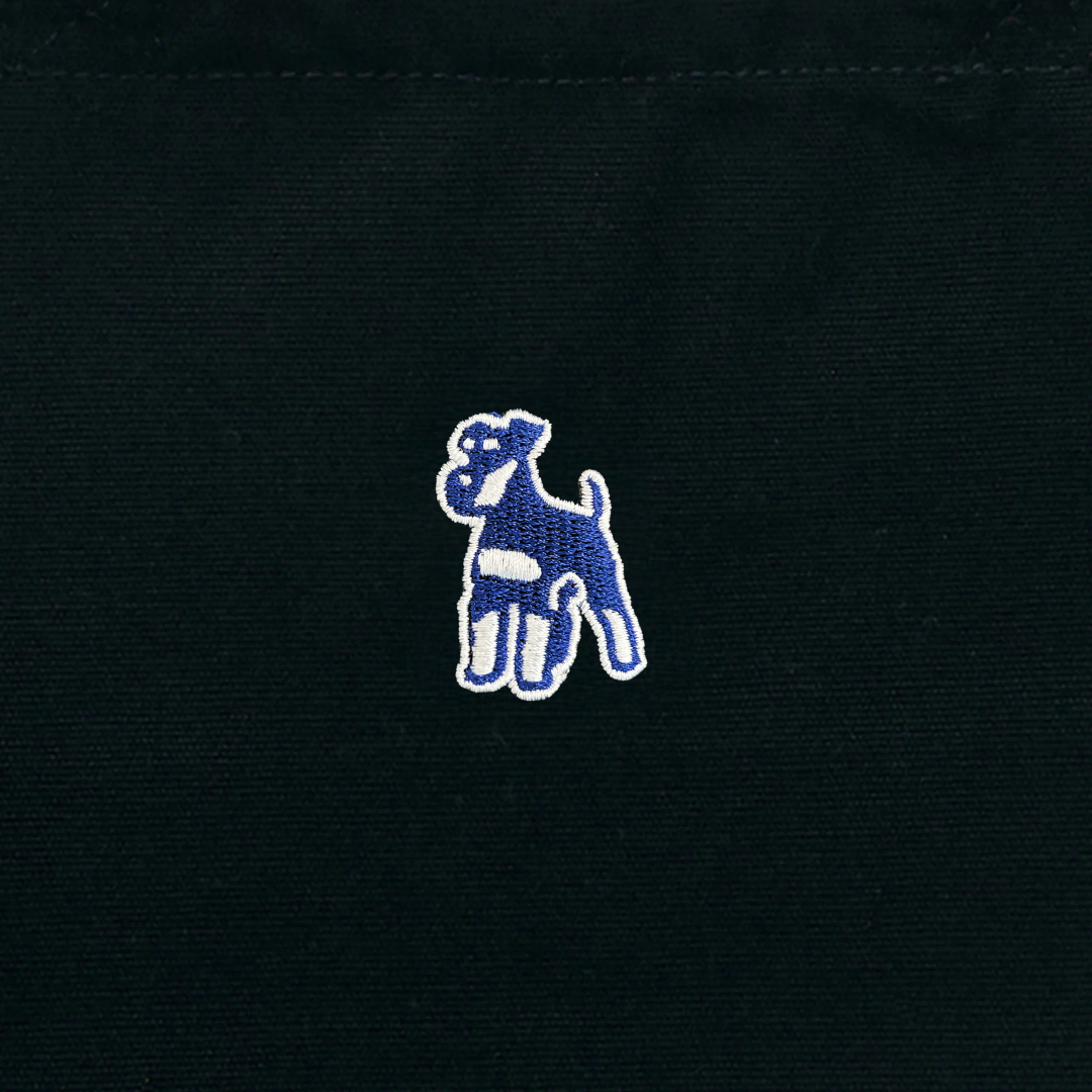シュナウザーロゴ刺繍ミニトート(ネイビー×ホワイトロゴ)