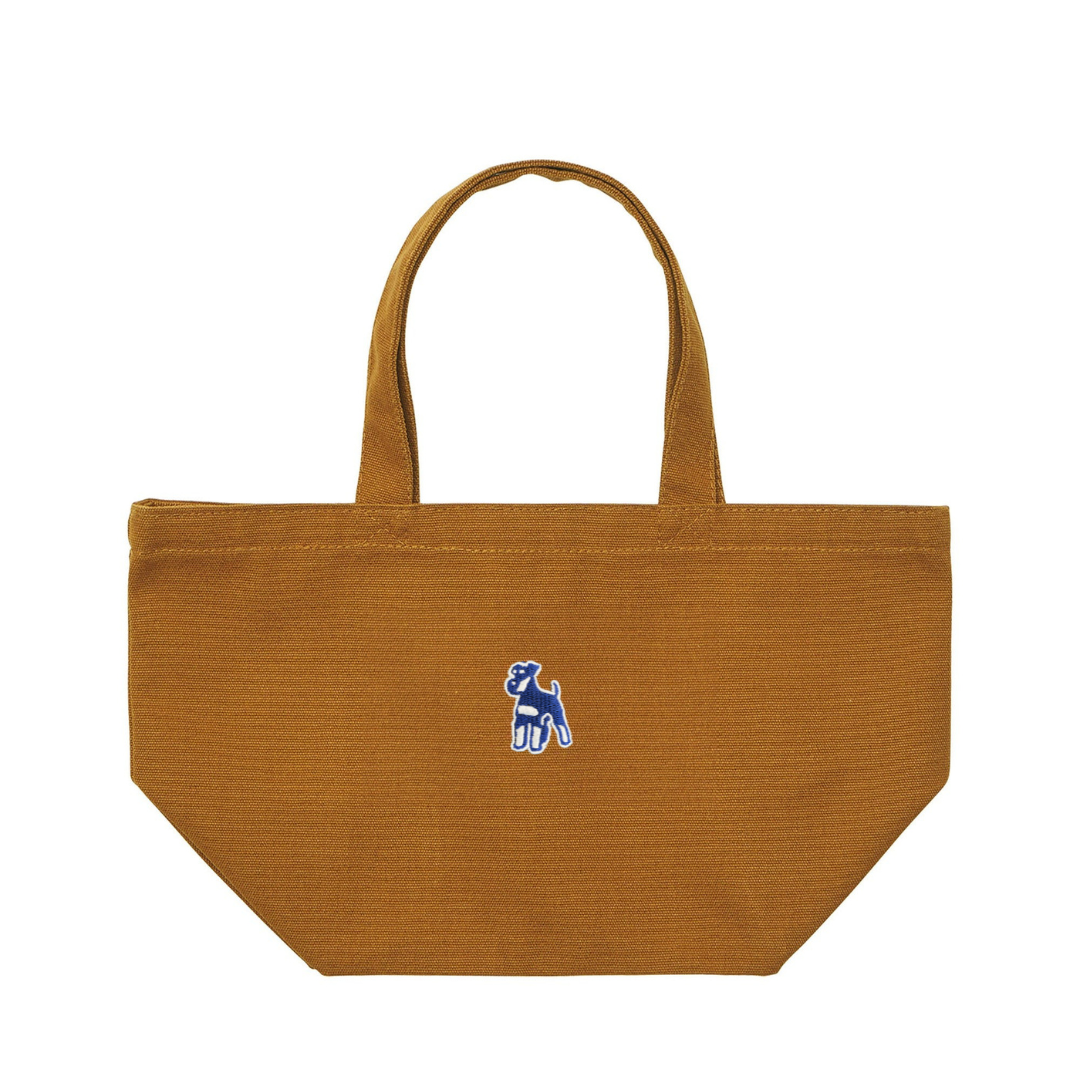 シュナウザーロゴ刺繍ミニトート(ネイビー×ホワイトロゴ)