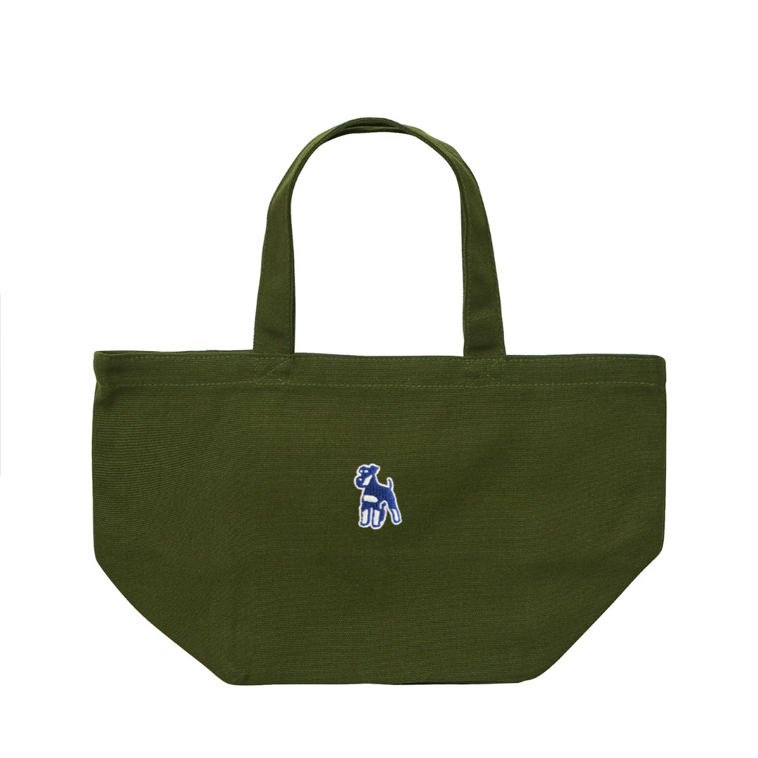 シュナウザーロゴ刺繍ミニトート(ネイビー×ホワイトロゴ)
