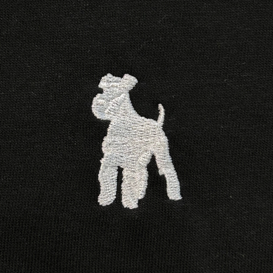 シュナウザーポイントロゴ刺繍ロングTee(ホワイトロゴ)