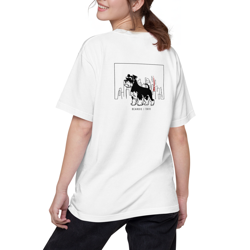 シュナウザーTOKYO散歩 バックプリントTee