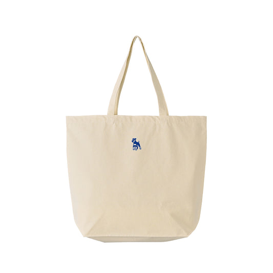 シュナウザーロゴ刺繍ベーシックトートバッグ(ネイビー×ホワイトロゴ) natural image