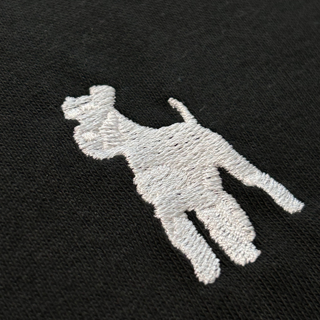 シュナウザーポイントロゴ刺繍ロングTee(ホワイトロゴ)