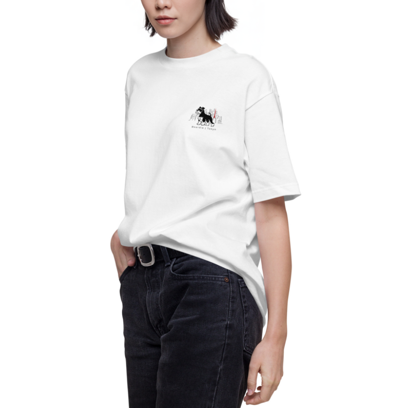シュナウザーTOKYO散歩 ポイントプリントTee