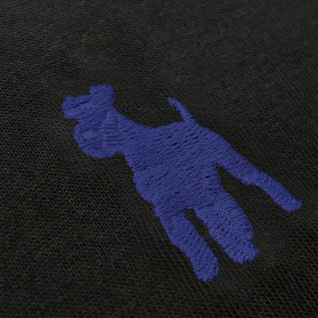 シュナウザーポイントロゴ刺繍ロングTee(ネイビーロゴ)