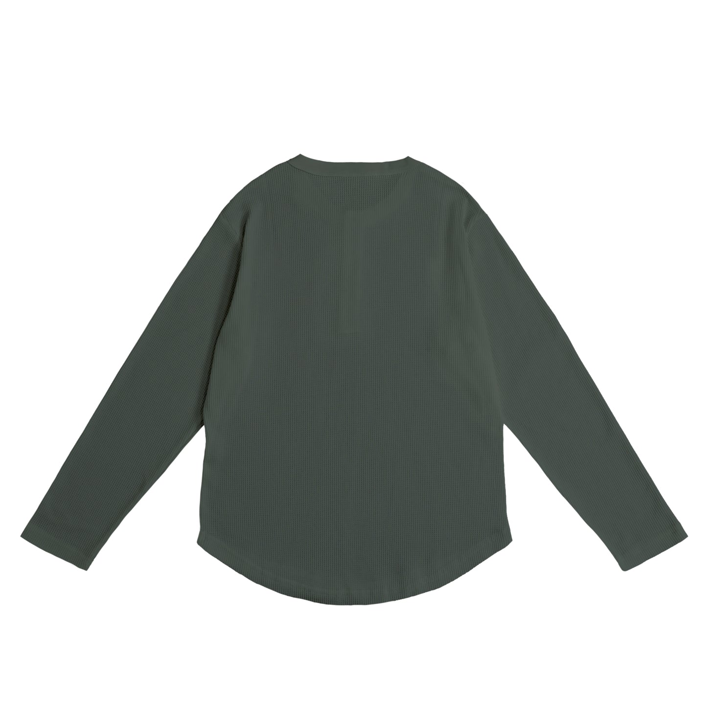 シュナウザーロゴ刺繍ワッフルヘンリー green-gray image