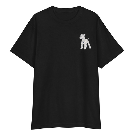 シュナウザーラージロゴ刺繍Tee(ホワイトロゴ)