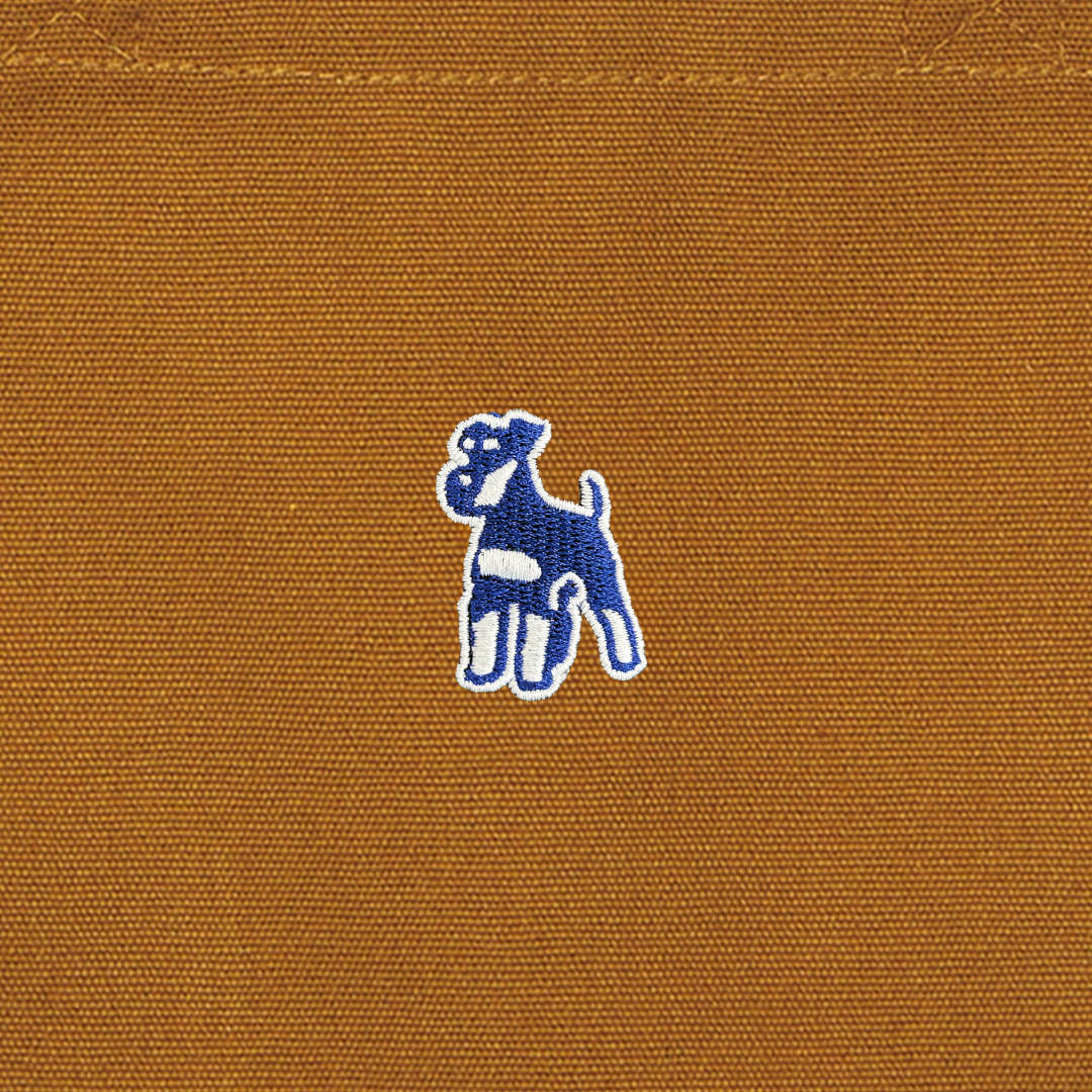 シュナウザーロゴ刺繍ミニトート(ネイビー×ホワイトロゴ)
