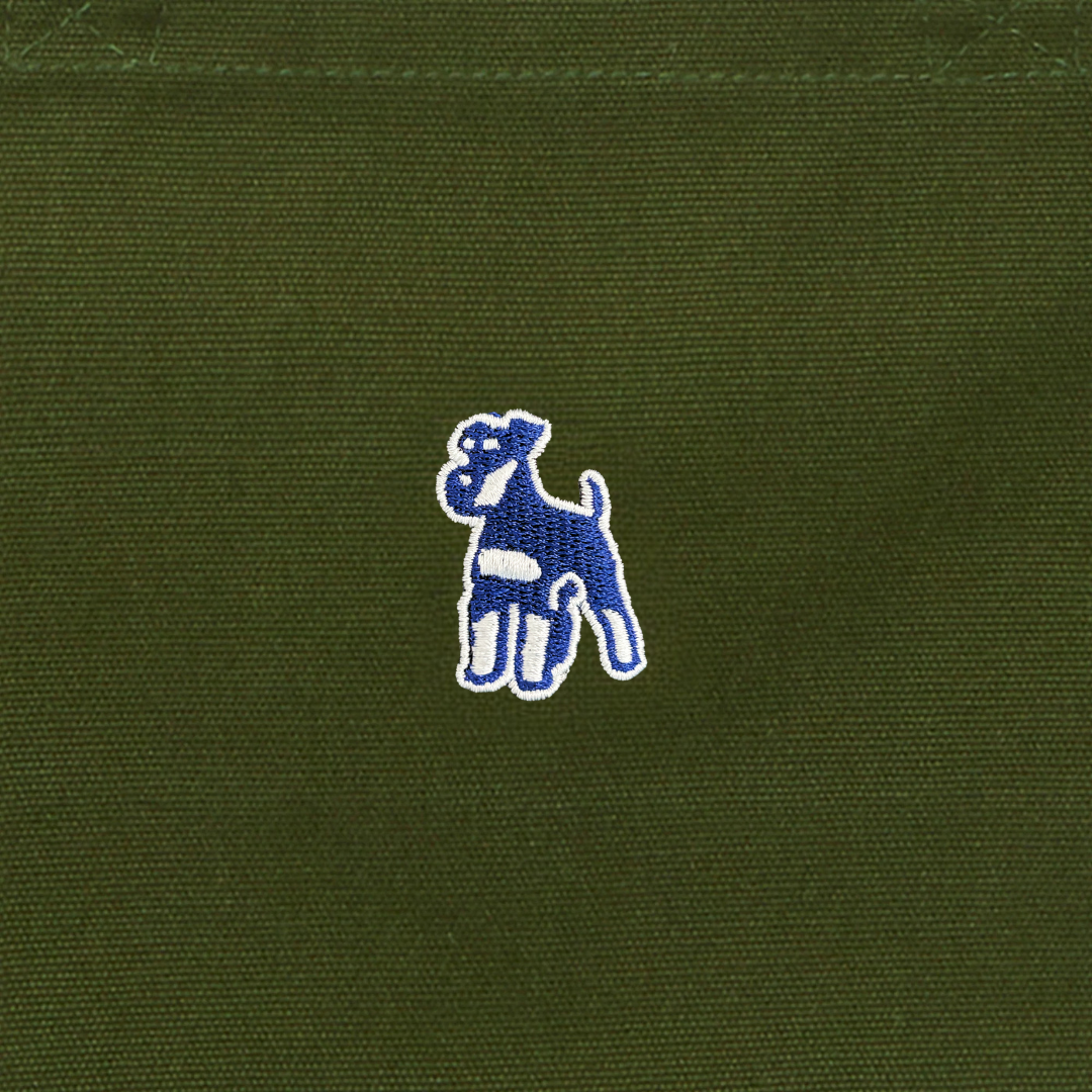 シュナウザーロゴ刺繍ミニトート(ネイビー×ホワイトロゴ)
