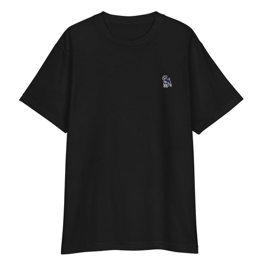 シュナウザーポイントロゴ刺繍Tee(ネイビー×ホワイトロゴ)