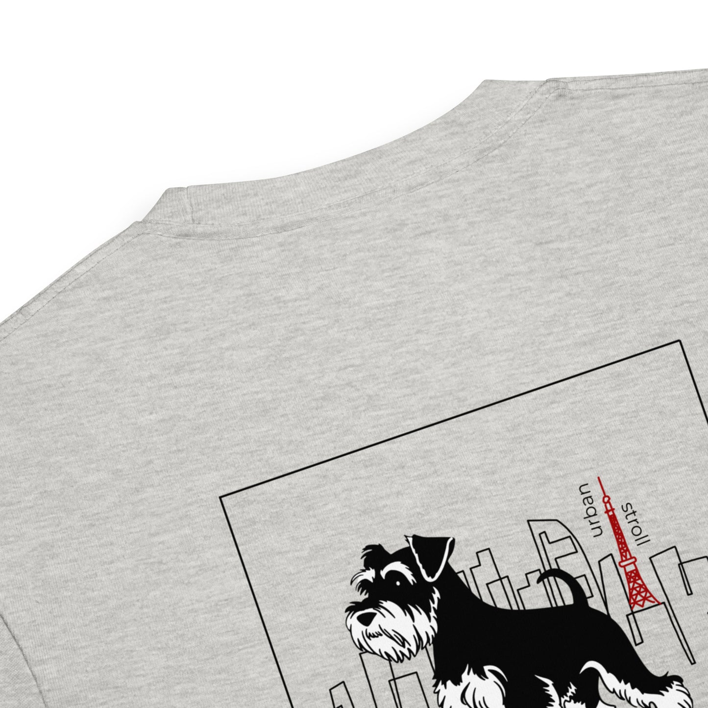 シュナウザーTOKYO散歩 バックプリントTee