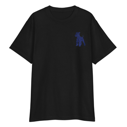シュナウザーラージロゴ刺繍Tee（ネイビーロゴ）