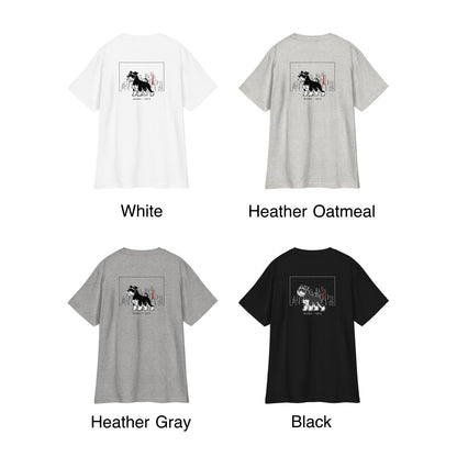 シュナウザーTOKYO散歩 バックプリントTee