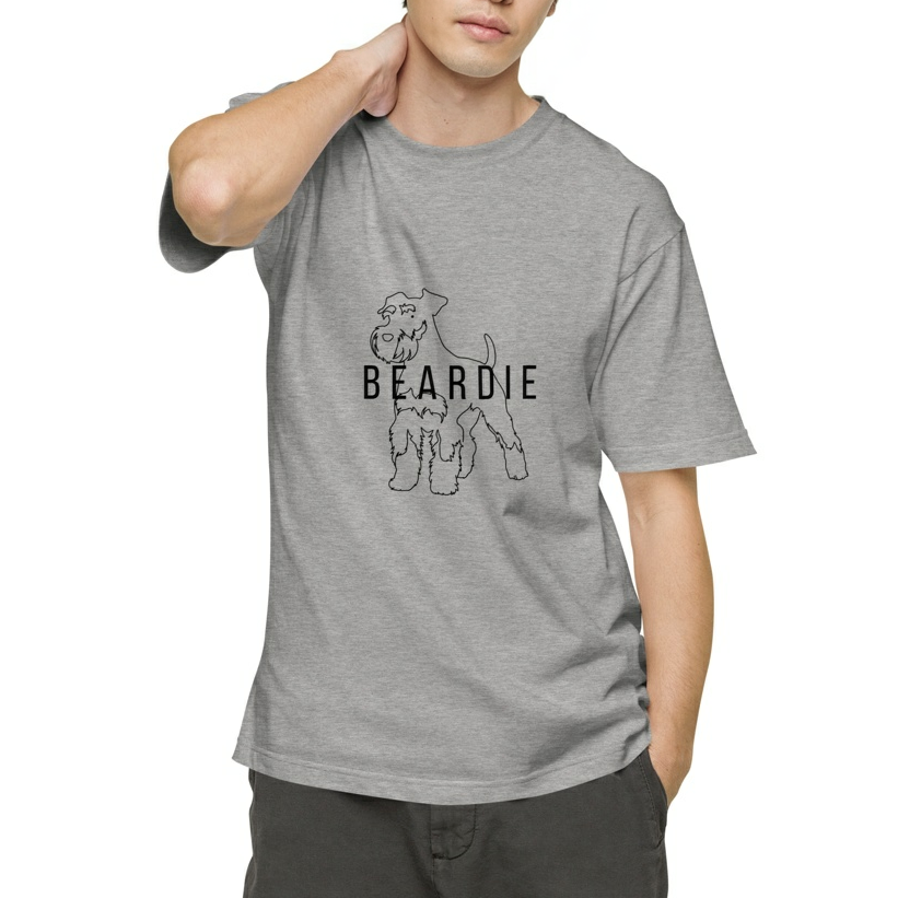シュナウザーラインロゴデザインTee