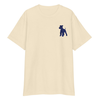 シュナウザーラージロゴ刺繍Tee（ネイビーロゴ）