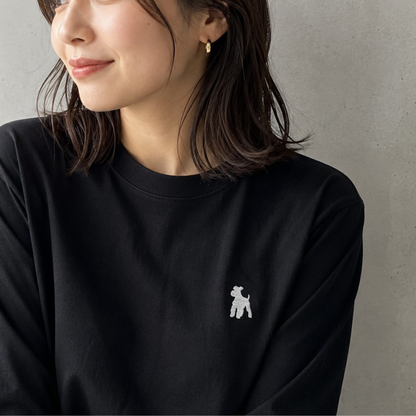 シュナウザーポイントロゴ刺繍ロングTee