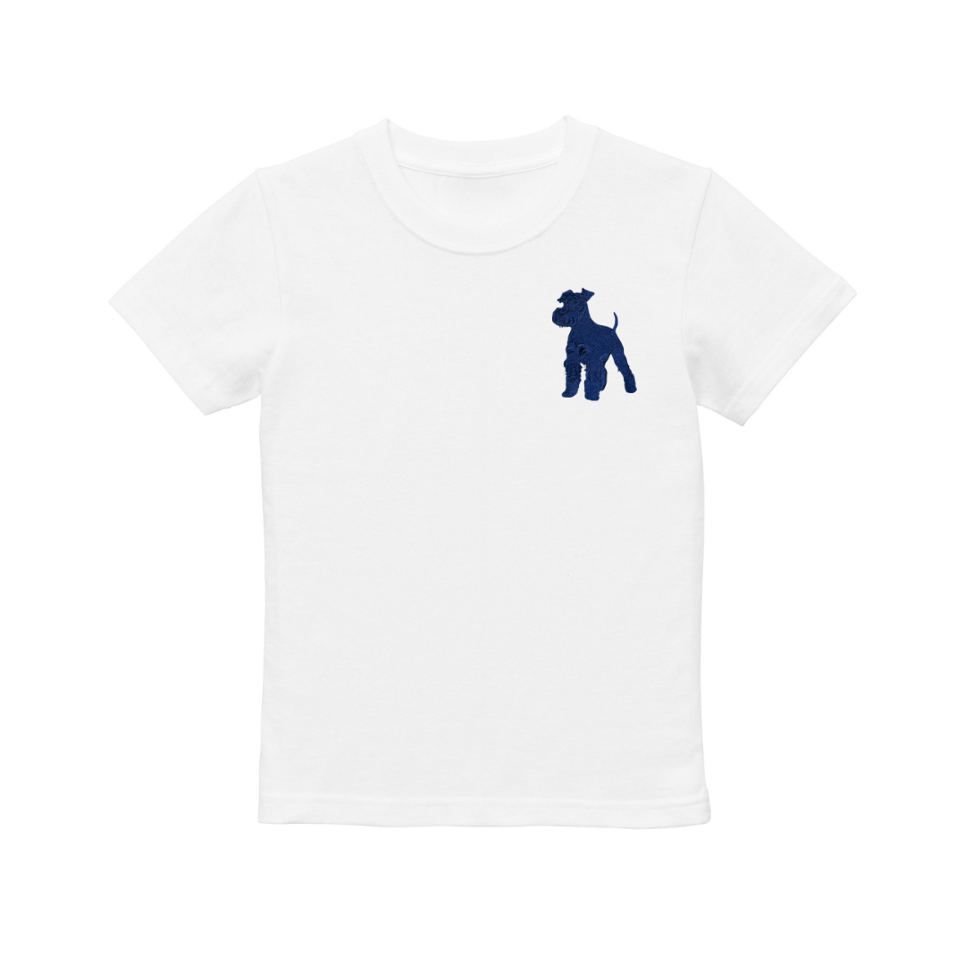 【FOR KIDS】シュナウザーラージロゴ刺繍Tee