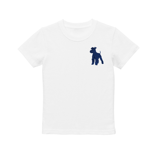 【FOR KIDS】シュナウザーラージロゴ刺繍Tee