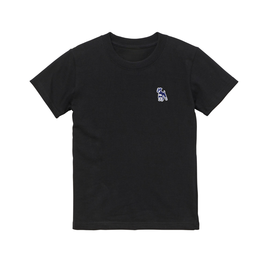 【FOR KIDS】シュナウザーポイントロゴ刺繍Tee（ネイビー×ホワイトロゴ）