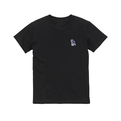 【FOR KIDS】シュナウザーポイントロゴ刺繍Tee（ネイビー×ホワイトロゴ）