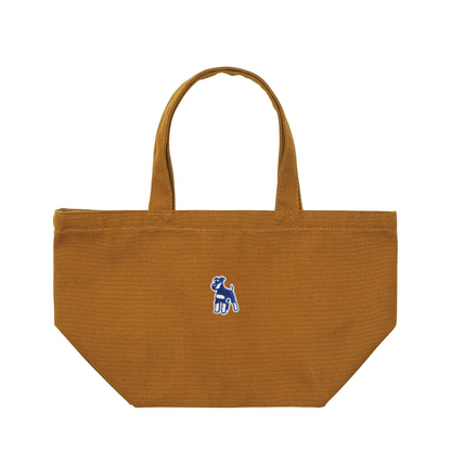 シュナウザーロゴ刺繍ミニトート（ネイビー×ホワイトロゴ）