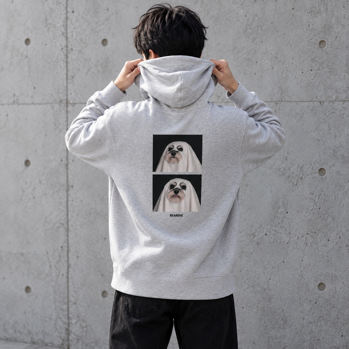 SPOOKY BEARDIE - シュナウザーパーカー