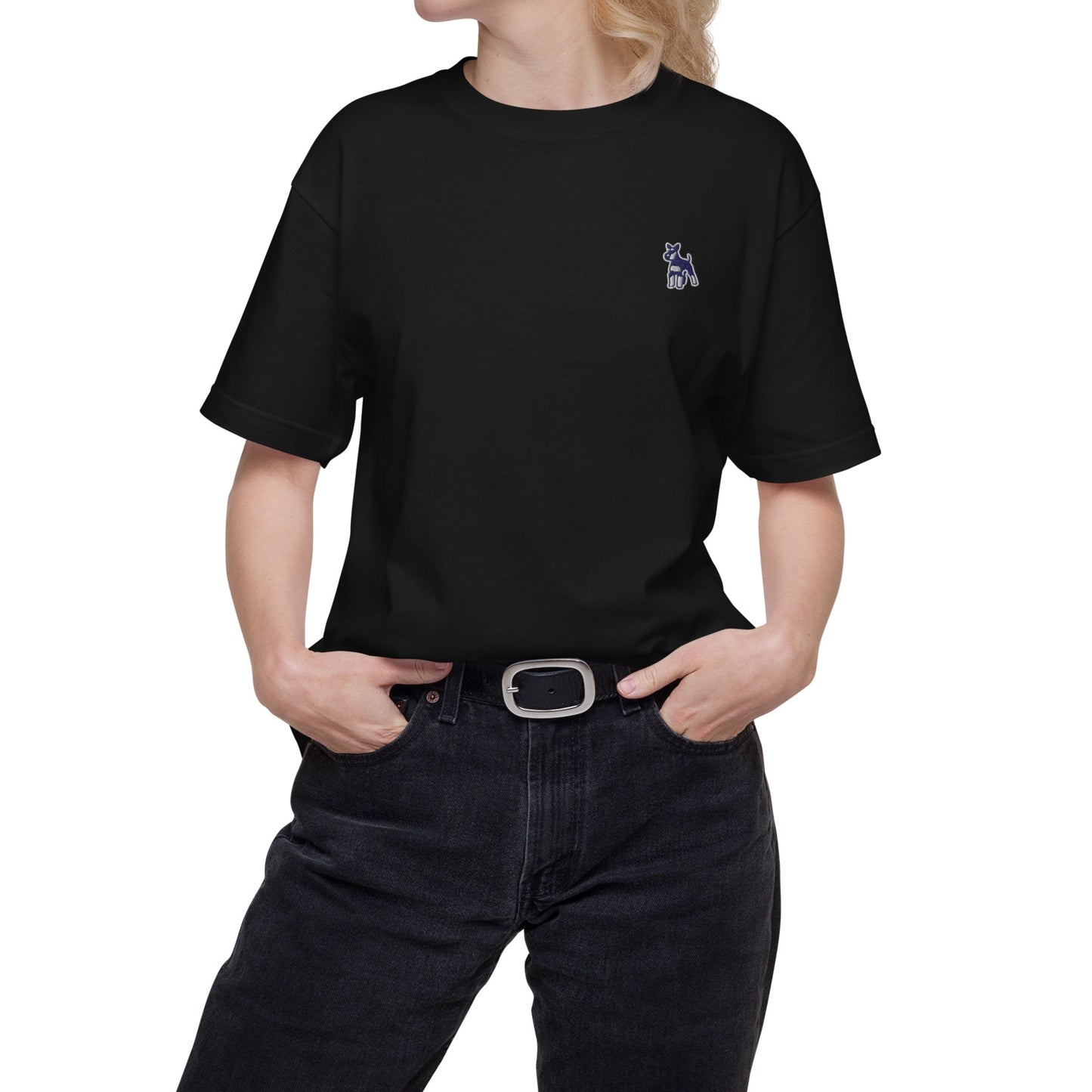 シュナウザーポイントロゴ刺繍Tee（立ち耳ver）
