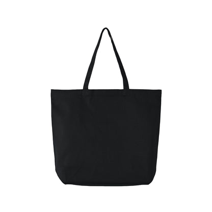 シュナウザーロゴ刺繍ベーシックトートバッグ（ネイビー×ホワイトロゴ） black image