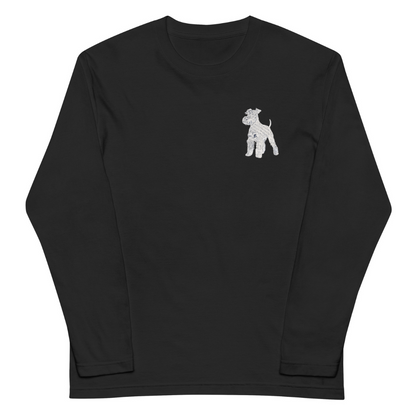 シュナウザーラージロゴ刺繍ロングTee（ホワイトロゴ）