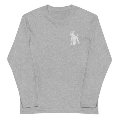 シュナウザーラージロゴ刺繍ロングTee（ホワイトロゴ）