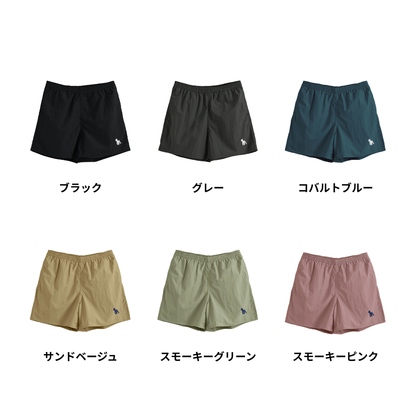 シュナウザーロゴ刺繍ナイロンショーツ