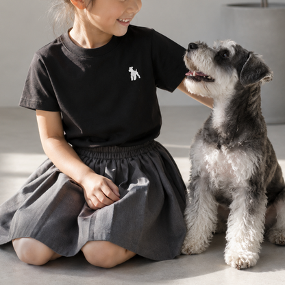 【FOR KIDS】シュナウザーポイントロゴ刺繍Tee