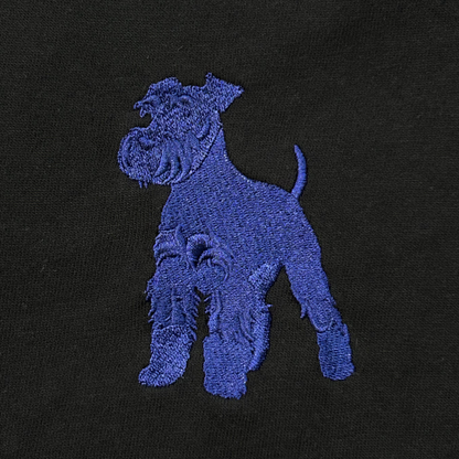 シュナウザーラージロゴ刺繍ロングTee（ネイビーロゴ）