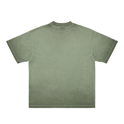 シュナウザーポイントロゴ刺繍ヴィンテージウォッシュTee green-gray image