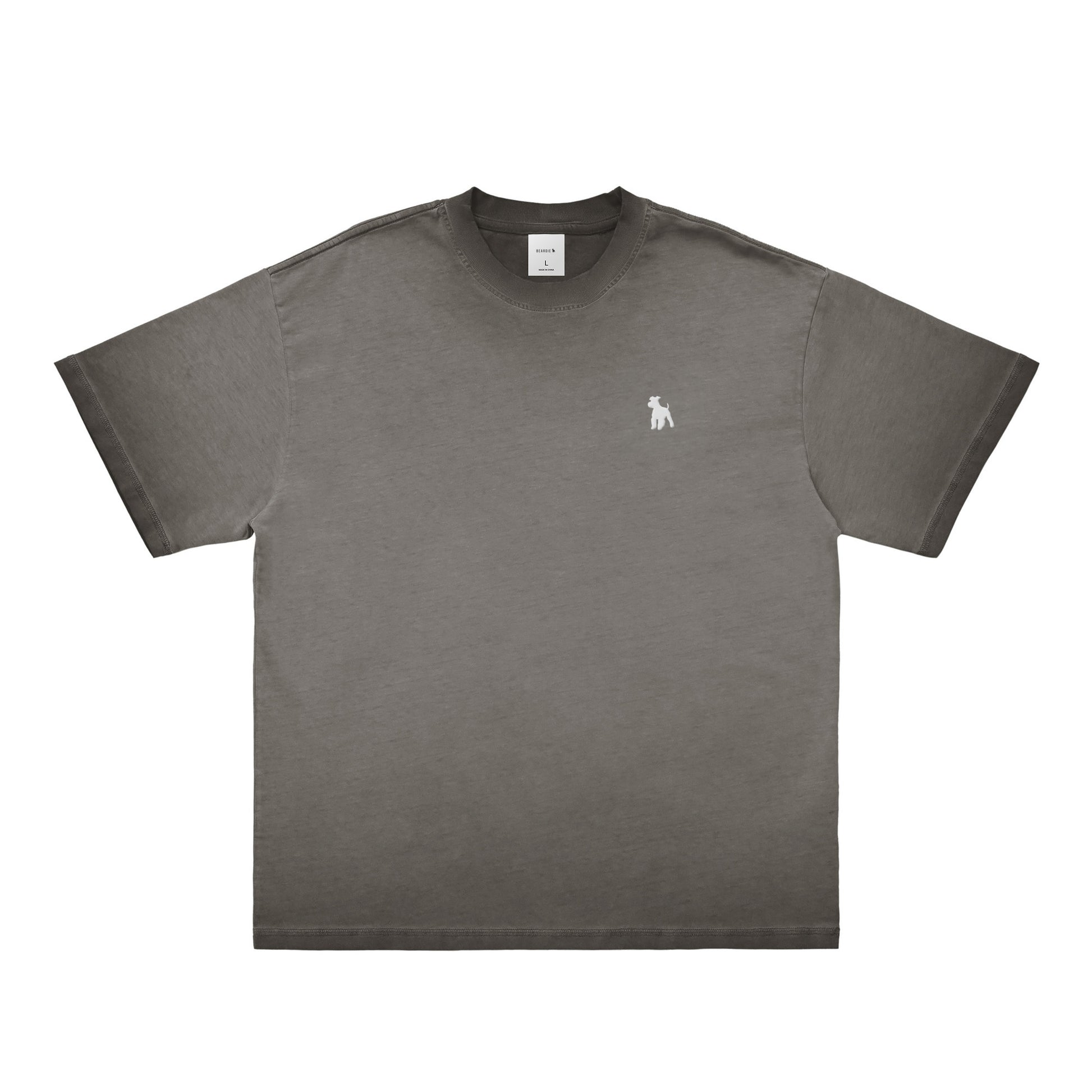 シュナウザーポイントロゴ刺繍ヴィンテージウォッシュTee gray image