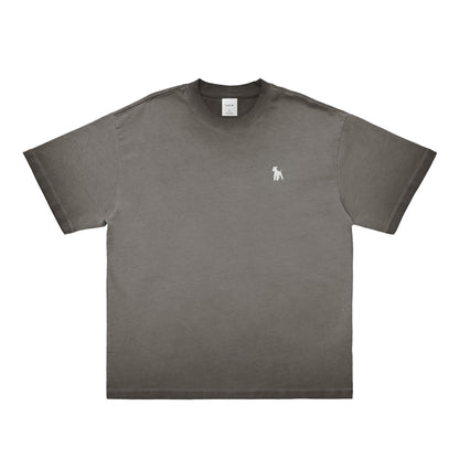 シュナウザーポイントロゴ刺繍ヴィンテージウォッシュTee gray image