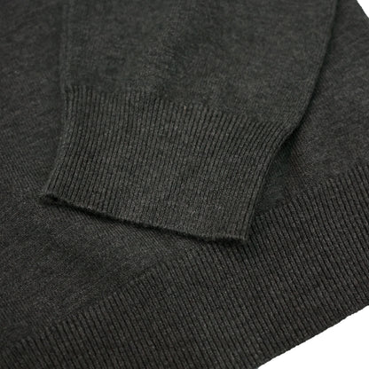 シュナウザーロゴ刺繍ハーフジップニットプルオーバー charcoal image
