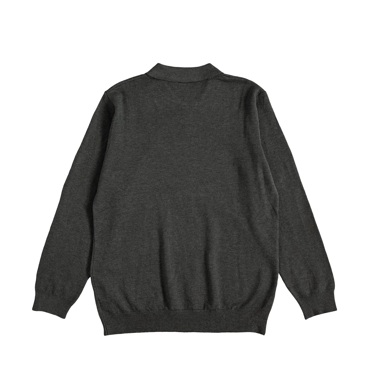 シュナウザーロゴ刺繍ハーフジップニットプルオーバー charcoal image