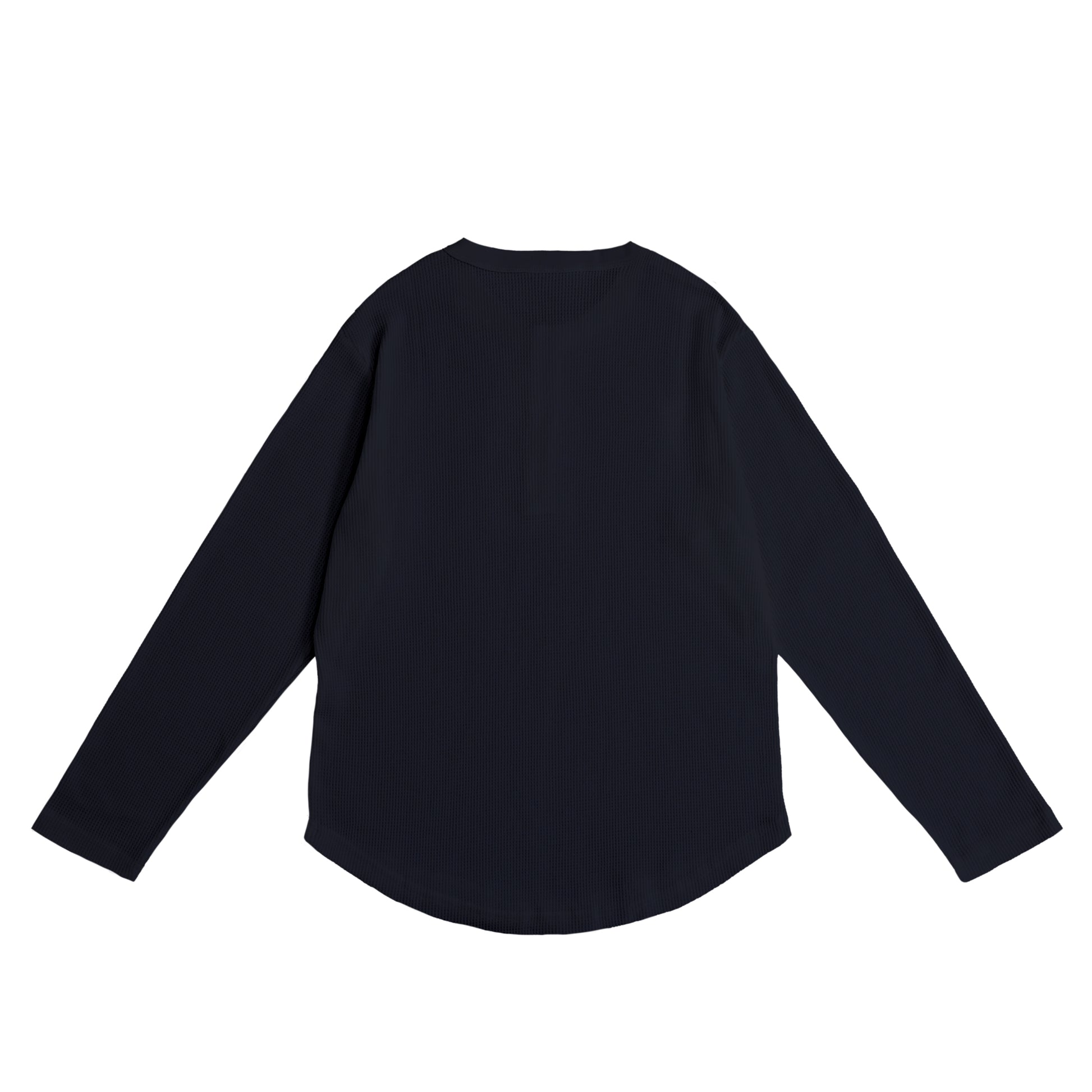 シュナウザーロゴ刺繍ワッフルヘンリー navy image