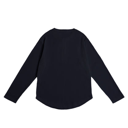 シュナウザーロゴ刺繍ワッフルヘンリー navy image