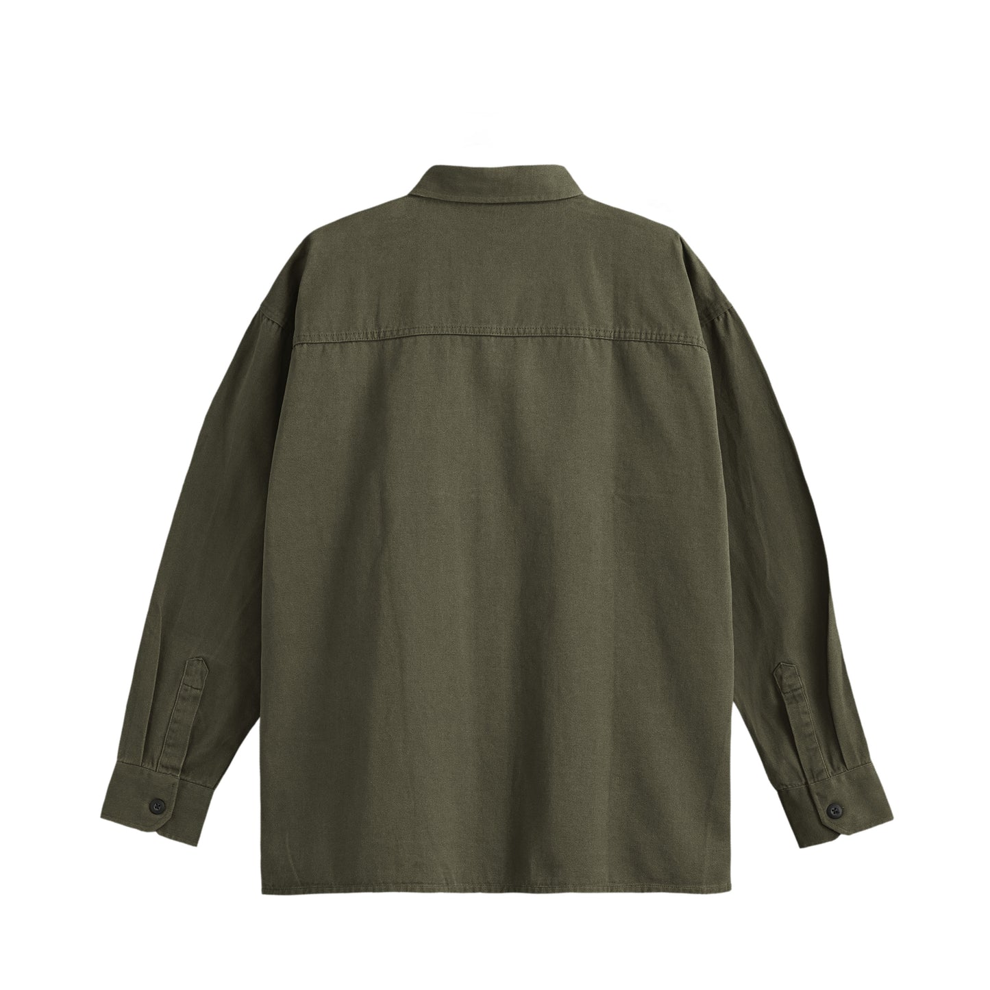 シュナウザーポイントロゴ刺繍コットンシャツ khaki image