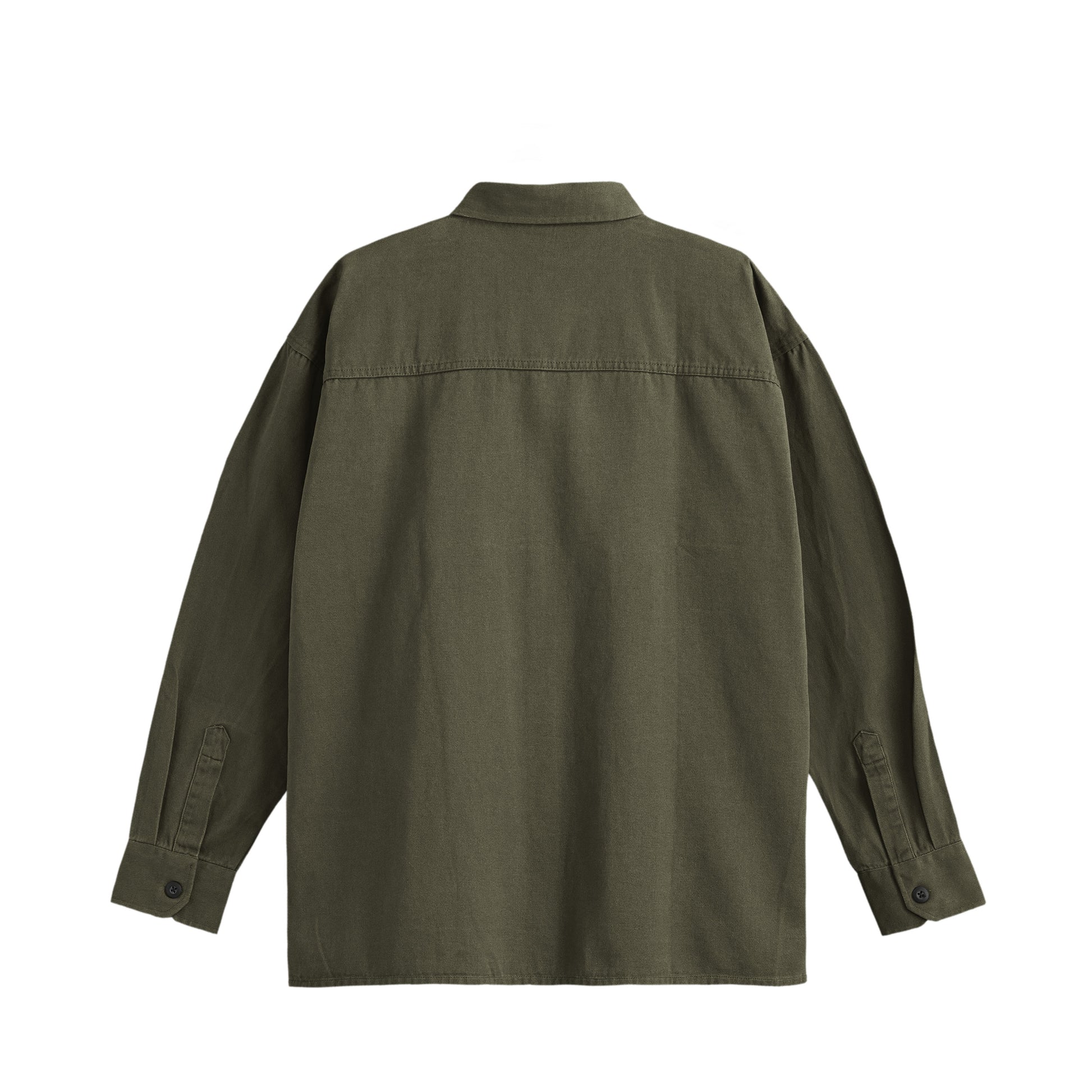 シュナウザーポイントロゴ刺繍コットンシャツ khaki image