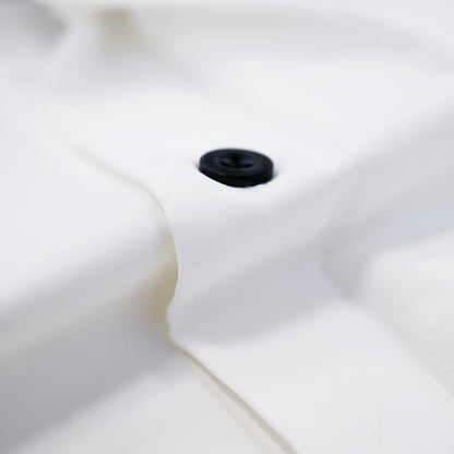 シュナウザーロゴ刺繍比翼カラーシャツ white image