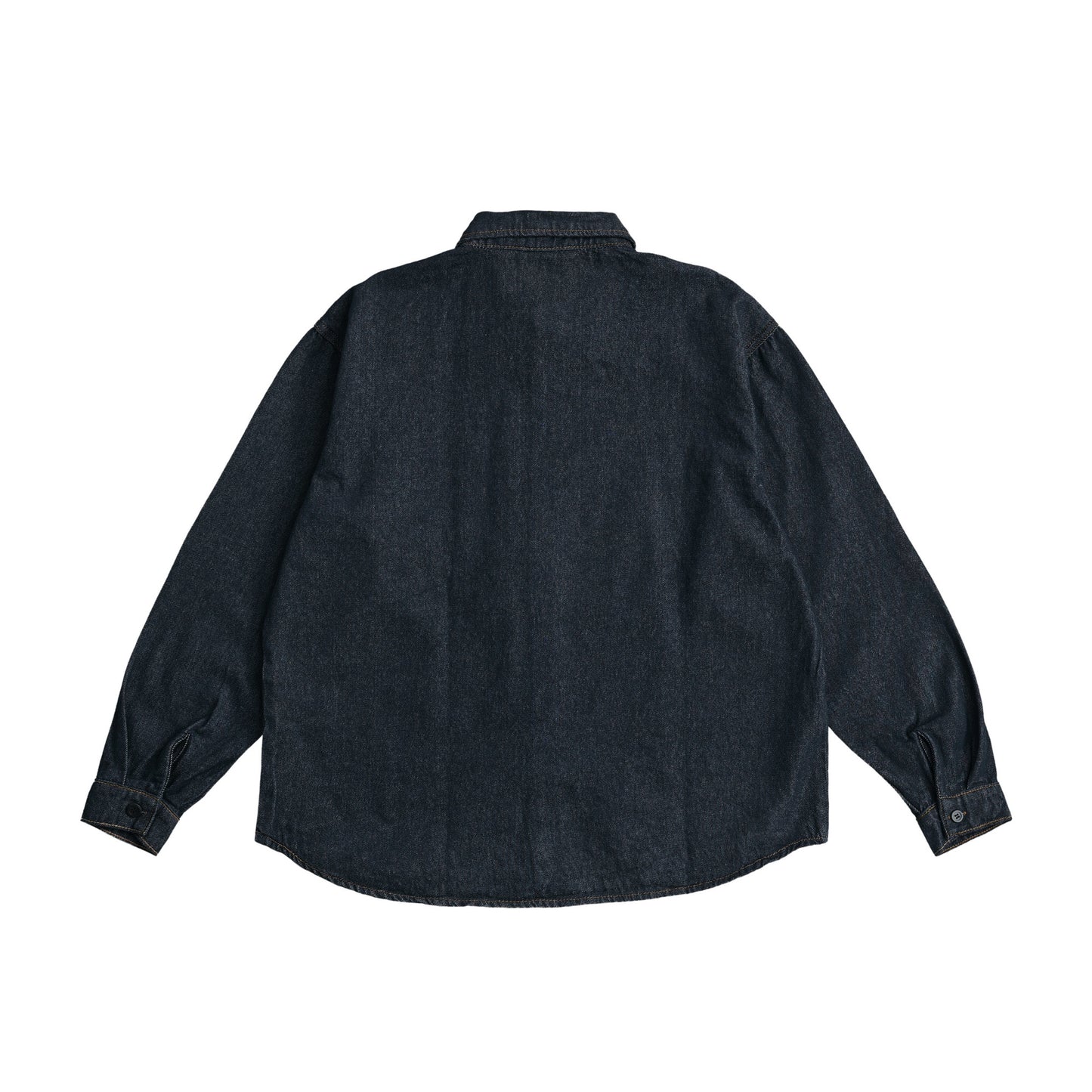 シュナウザーポイントロゴ刺繍デニムシャツ indigo image