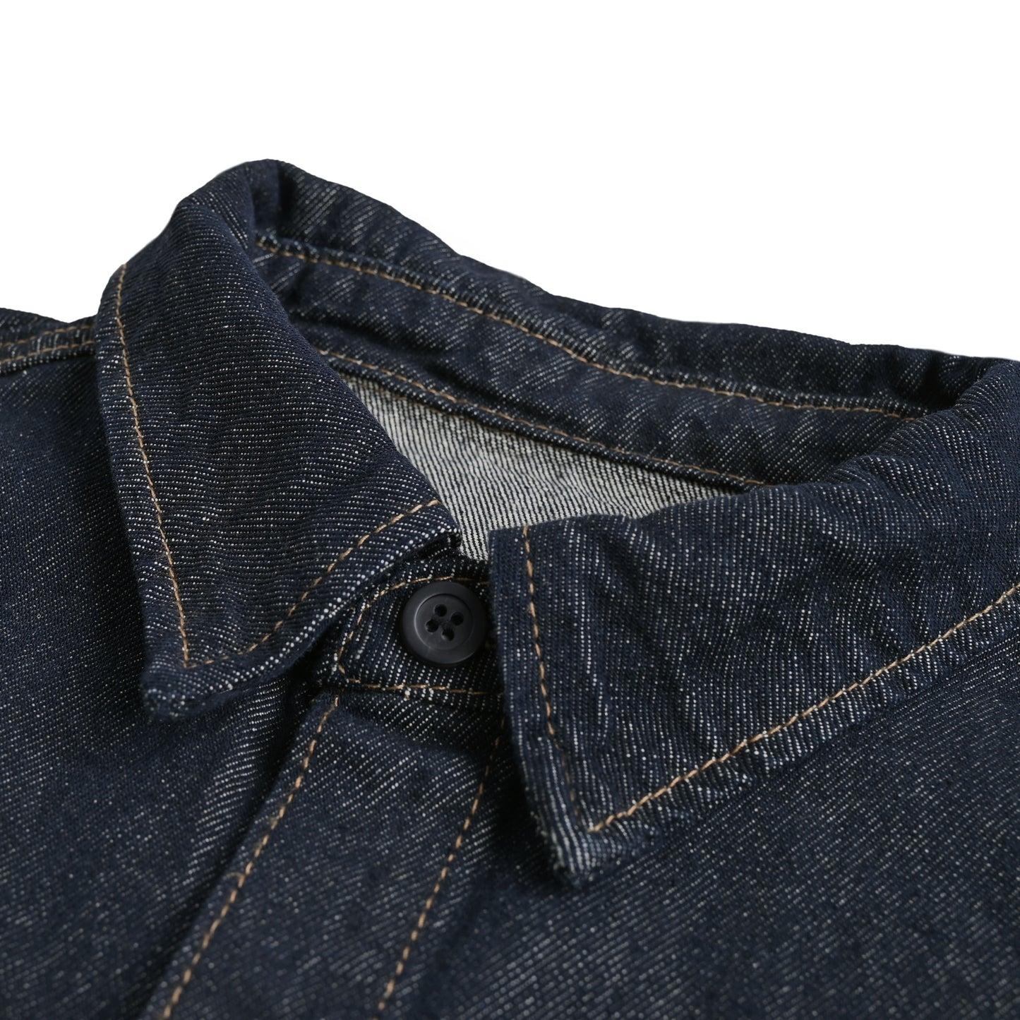 シュナウザーラージロゴ刺繍デニムシャツ indigo image